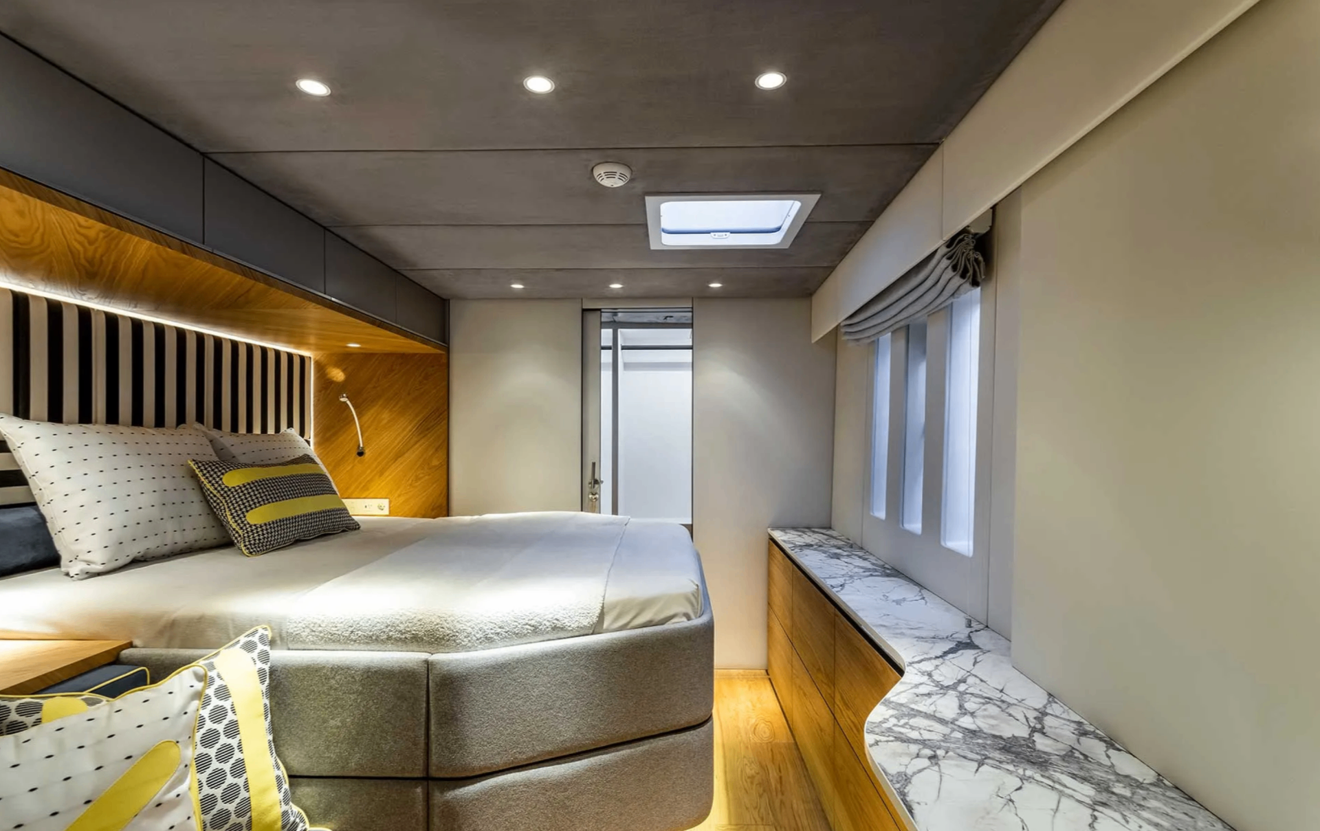 Master cabin with panoramic ocean view